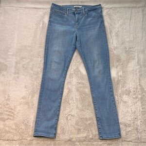 Levis 311 Shaping Skinny Jeans Womens 31 Light Wash Stretch Mid Rise Blue Denim